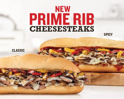 New, Limited Time Only Prime Rib Cheesesteak Sandwiches at Arby's 