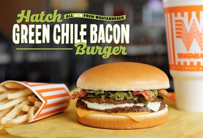 Limited Time Hatch Green Chili Bacon Burger Introduced at Whataburger