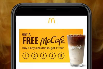 For a Limited Time When You Purchase 5 McCafé Drinks with the McDonald’s App, You'll Get the 6th Free