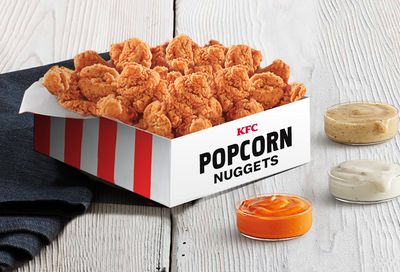 Large Box of Popular KFC Popcorn Nuggets for $10 at Participating Kentucky Fried Chicken Restaurants 