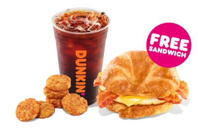 Through to November 16, Get a Free Breakfast Sandwich and $0 Delivery Fee When You Spend $12+ on a Dunkin' Delivery Order Using DoorDash
