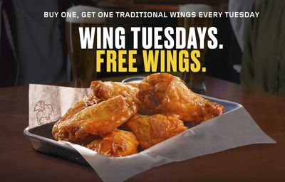 Get BOGO Traditional Chicken Wings on Tuesdays at Buffalo Wild Wings