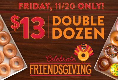 For Today Only (November 20th), Krispy Kreme Selling 2 Dozen Doughnuts for $13