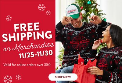 Get Free Shipping with Krispy Kreme Merch Orders Over $50 Through to November 30