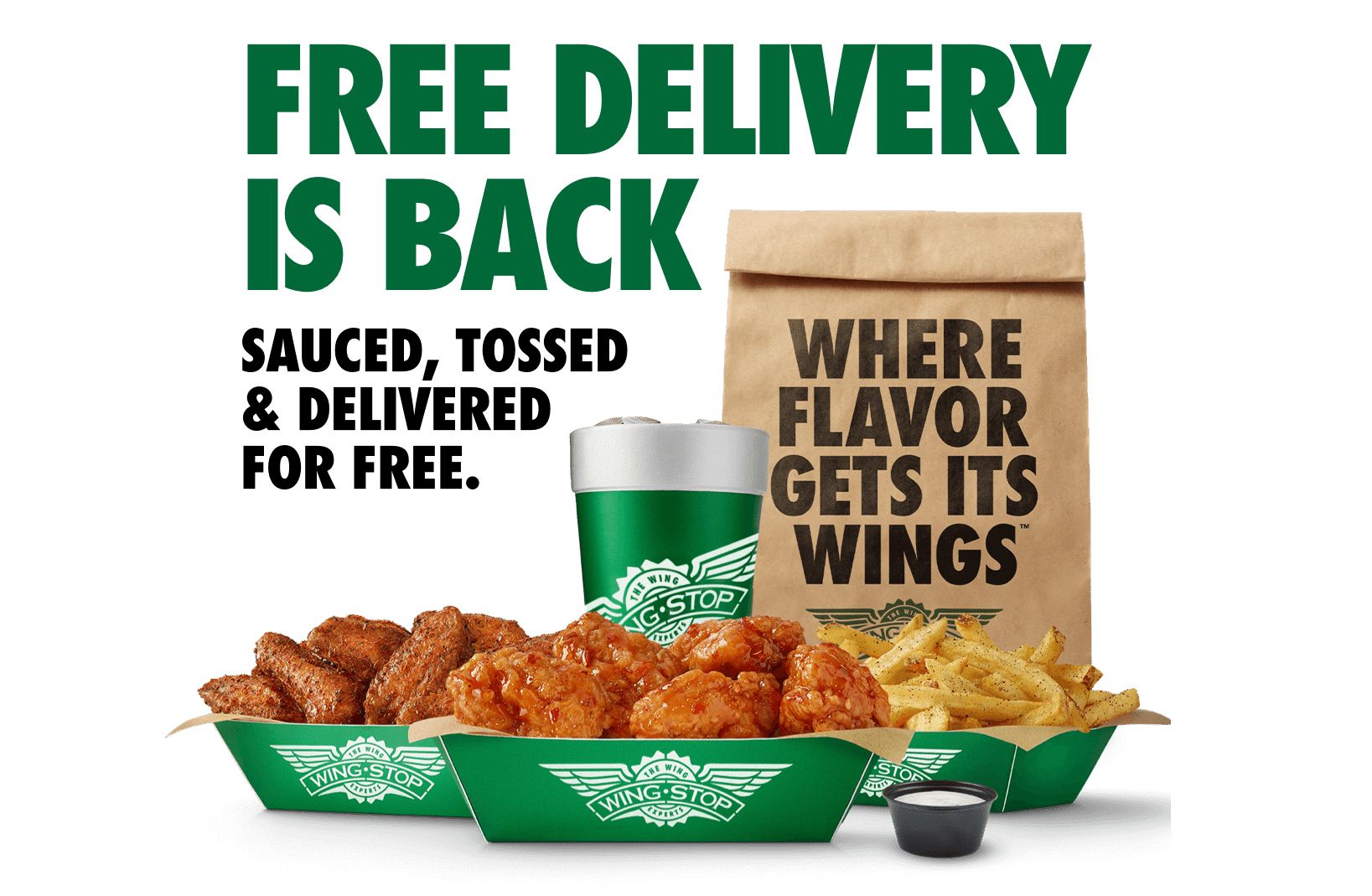 Free Delivery on Online or In-App Orders Over $15 Available at Wingstop for a Limited Time Only Free Delivery on Online or In-App Orders Over $15 Available at Wingstop for a Limited Time Only