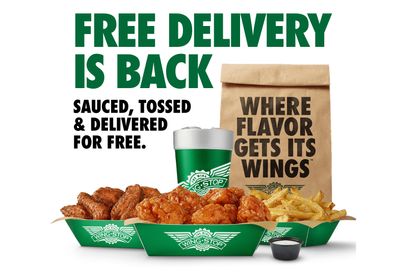 Free Delivery on Online or In-App Orders Over $15 Available at Wingstop for a Limited Time Only 