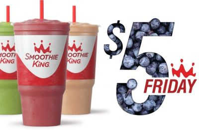 Smoothie King Celebrates $5 Fridays: Get $5 32 oz. Smoothies Every Friday at Smoothie King