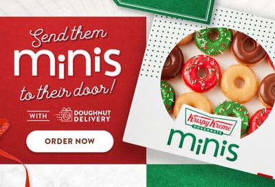 New 16 Piece Boxes of Festive Holiday Mini Doughnuts Arrive at Krispy Kreme