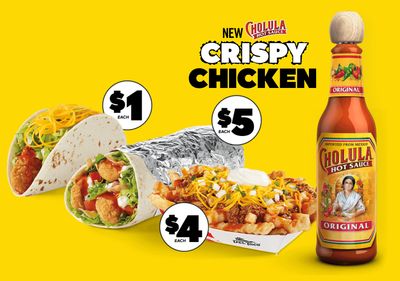 Del Taco Launches a New Line of Cholula-Inspired Crispy Chicken Burritos, Tacos and More