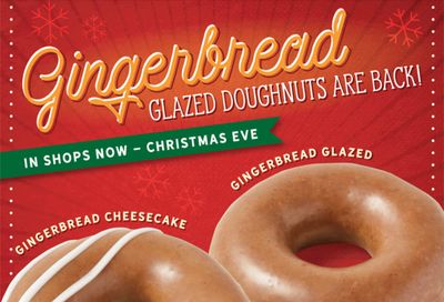 Krispy Kreme Brings Back Popular Holiday Gingerbread Glaze Doughnuts