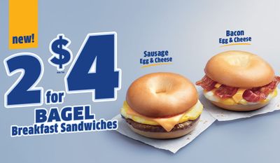 Jack In The Box Announces New 2 for $4 Bagel Breakfast Sandwiches Deal 