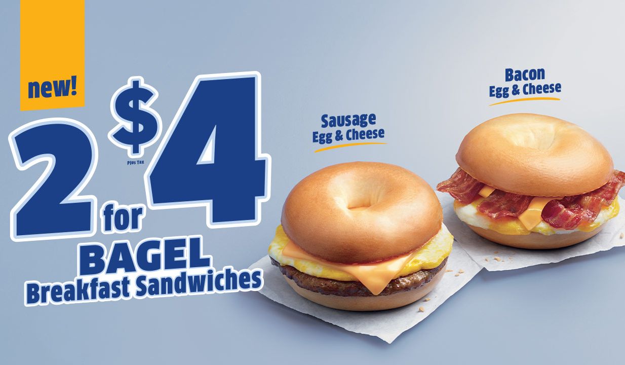 Jack In The Box Announces New 2 for $4 Bagel Breakfast Sandwiches Deal 
