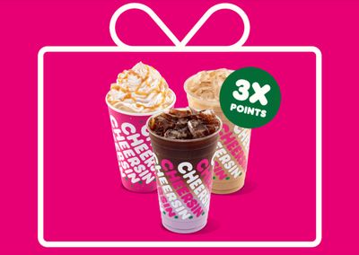 December 28 Only: DD Perks Members Will Receive 3x the Points on all Espresso Drinks
