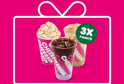 December 28 Only: DD Perks Members Will Receive 3x the Points on all Espresso Drinks