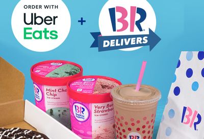 Baskin-Robbins Offers a $0 Delivery Fee with Uber Eats Orders of $10 or More Through to January 3