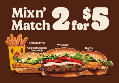 Burger King Extends the Popular 2 for $5 Menu for a Limited Time Only