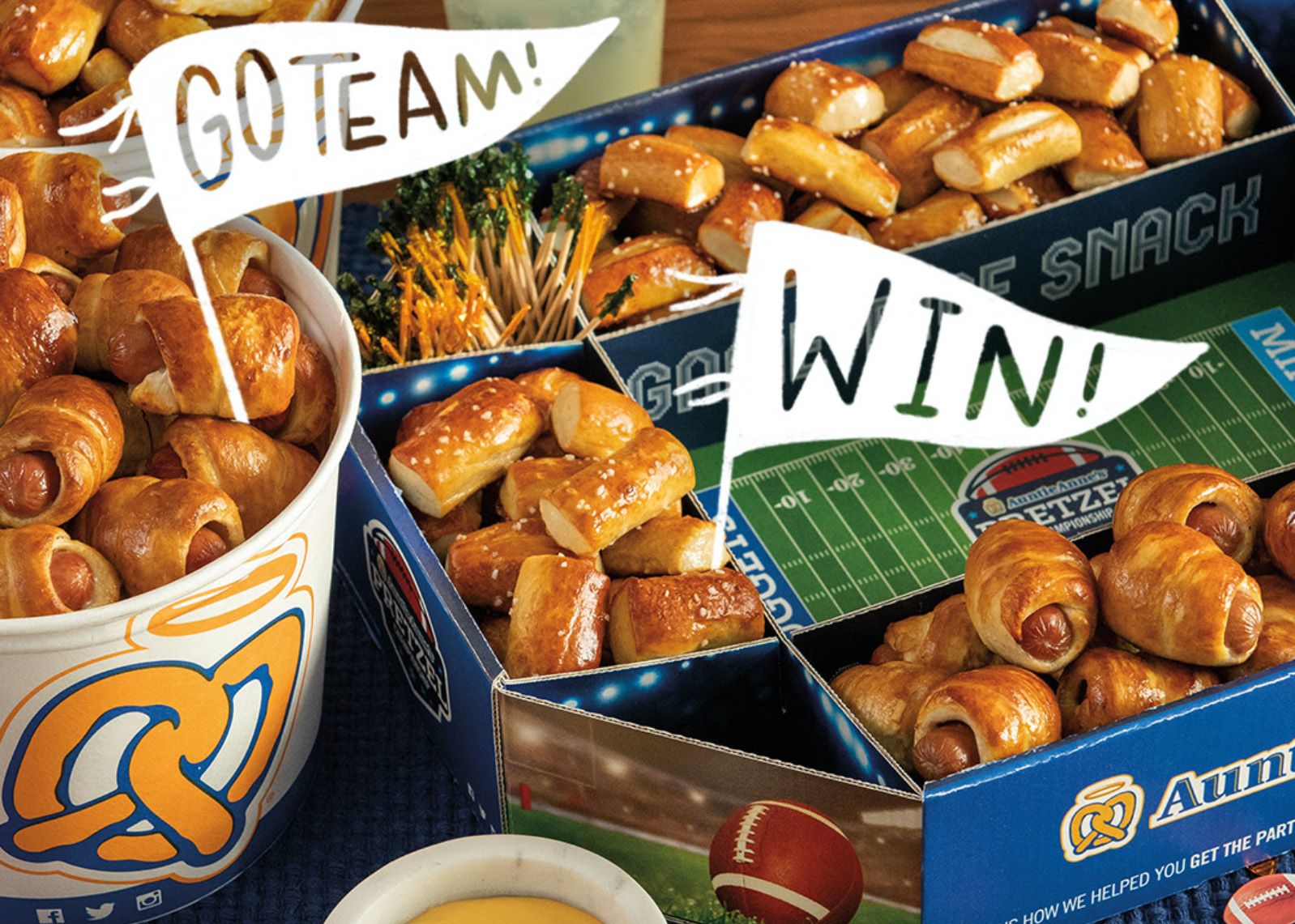 Auntie Anne's Offers Free Delivery with Mobile Orders Over $12 On All Game Days Throughout the Playoffs Auntie Anne's Offers Free Delivery with Mobile Orders Over $12 On All Game Days Throughout the Playoffs