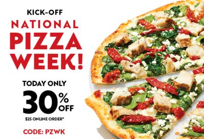 January 10 Only: Receive 30% Off Your $25+ Online Order at Papa Murphy's with New Promo Code