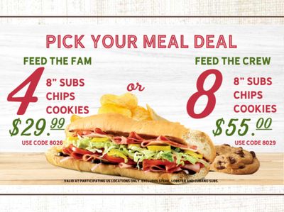 Quiznos Offers Feed the Fam and Feed the Crew Meal Deals with New Promo Codes