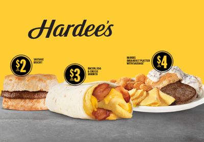 Hardee's $3 Bacon, Egg & Cheese Burrito Newly Joins the Popular $2, $3, More Breakfast Menu