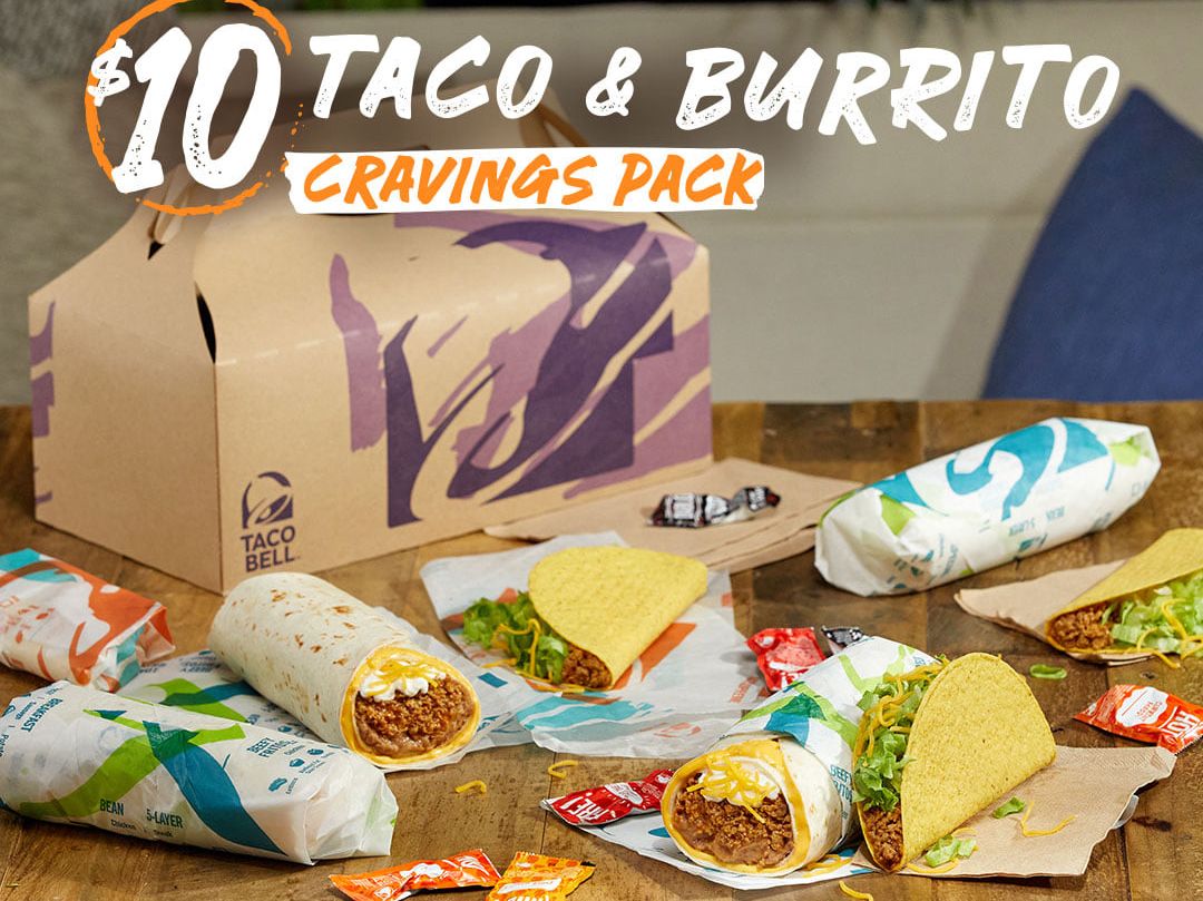 The Taco & Burrito Cravings Pack Returns to Taco Bell for Only $10