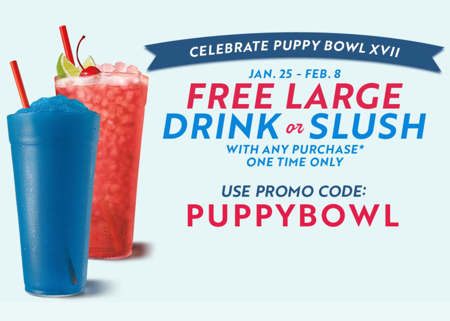 Get a Free Drink or Slush with Any In-app Purchase at Sonic Drive-in Through to February 8 Get a Free Drink or Slush with Any In-app Purchase at Sonic Drive-in Through to February 8