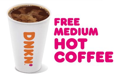 DD Perks Members Get a Free Hot Medium Coffee With Any Purchase Every Monday in February at Dunkin' Donuts