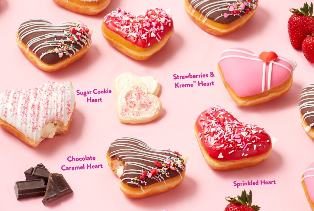 Sweet Valentine's Day Doughnuts Arrive for a Limited Time Only at Krispy Kreme Sweet Valentine's Day Doughnuts Arrive for a Limited Time Only at Krispy Kreme