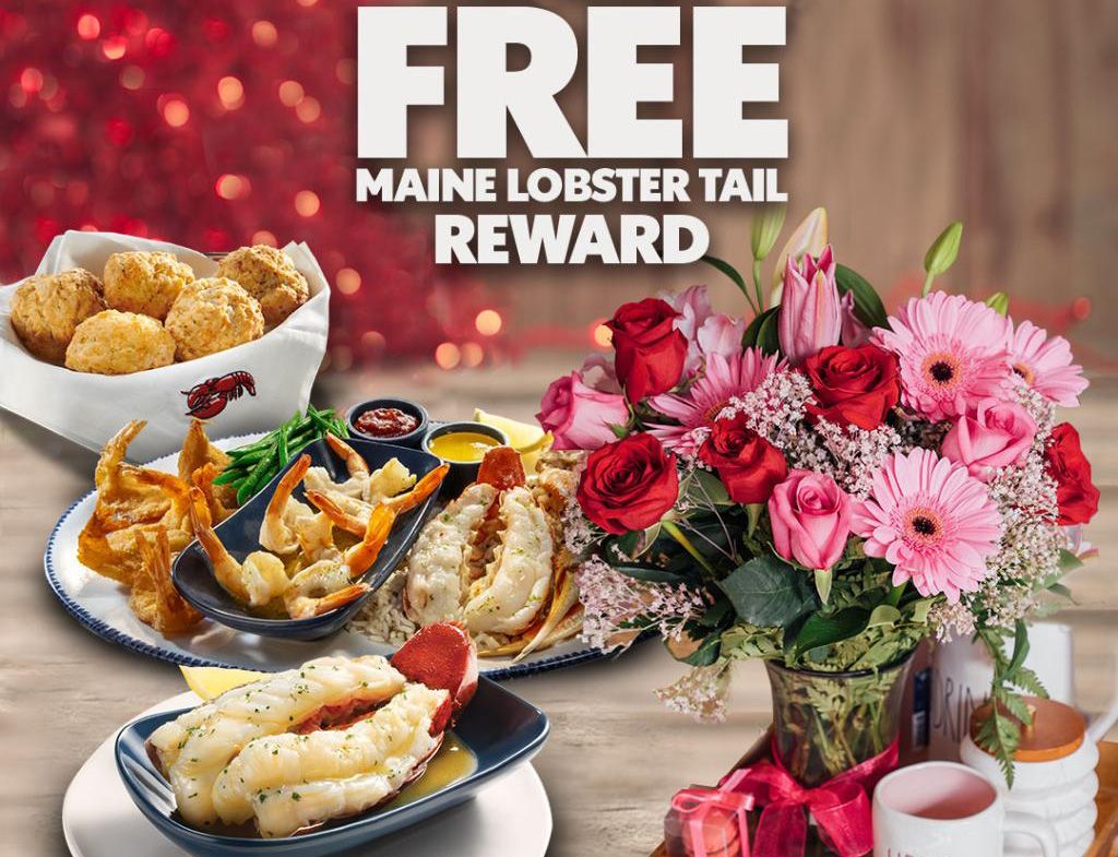Join My Red Lobster Rewards and Get 15% Off a $40+ Order from 1-800-Flowers.com with a Free Maine Lobster Tail Reward with Purchase Join My Red Lobster Rewards and Get 15% Off a $40+ Order from 1-800-Flowers.com with a Free Maine Lobster Tail Reward with Purchase
