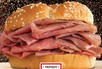 Arby's Emails eClub Members a Free Roast Beef Sandwich with Purchase Offer to Conclude the Fantasy Coupon Playoffs 