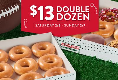 Krispy Kreme Offers a $13 Double Dozen Deal February 6 and 7 with In-Shop and Online Orders