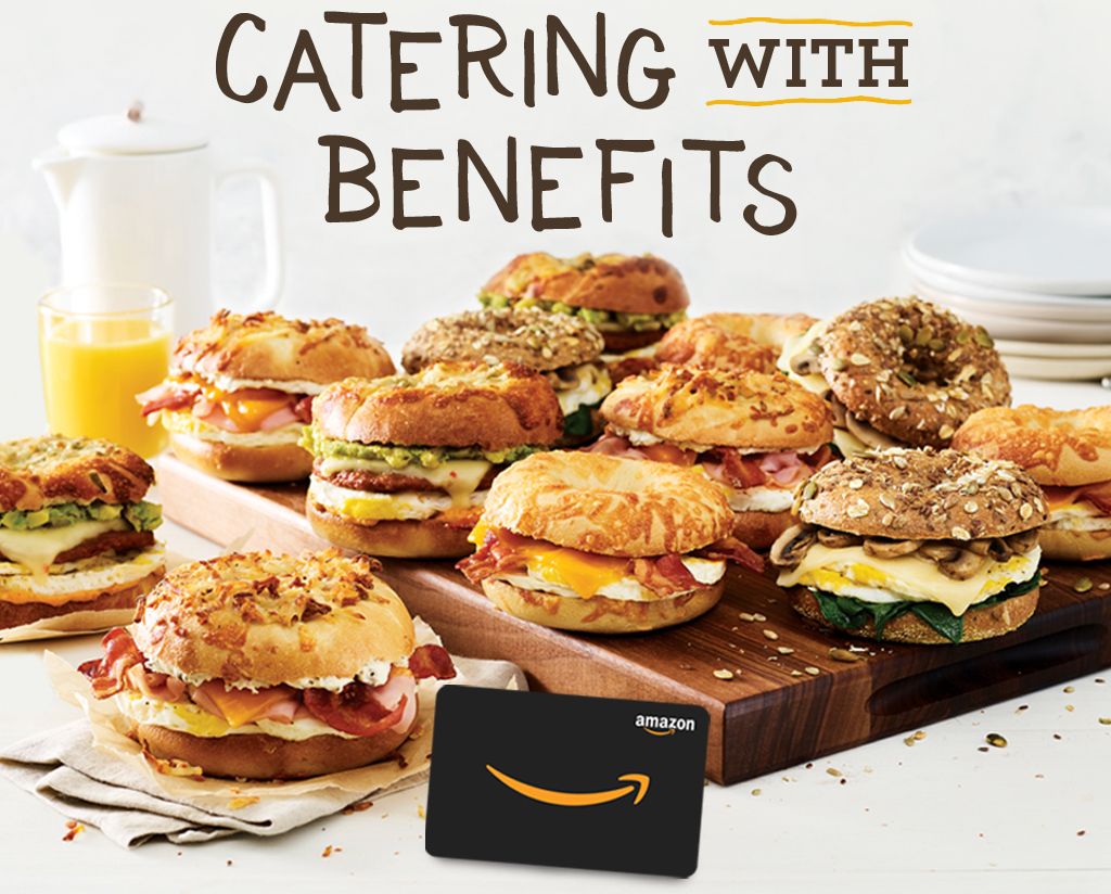 Order Catering from Einstein Bros. Bagels and Get a Free Amazon Gift Card Through to March 31 Order Catering from Einstein Bros. Bagels and Get a Free Amazon Gift Card Through to March 31