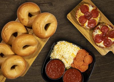 Get 50% Off a $9.99 Family Pizza Bagel Box with an In-app "Order Ahead" Purchase at Einstein Bros. Bagels