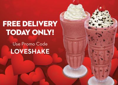 February 14 Only: Receive Free Delivery on $10+ In-app or Online Orders from Steak 'n Shake with a New Promo Code