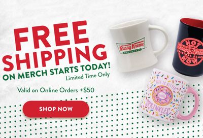 Free Shipping on $50+ Orders from the Krispy Kreme Online Shop Begins Today for a Limited Time Only