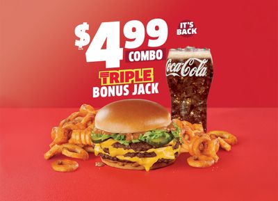 The Popular $4.99 Triple Bonus Jack Combo Returns to Jack In The Box for a Limited Time