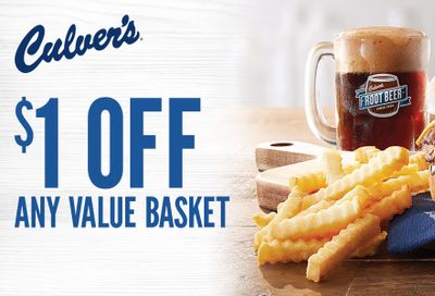 MyCulver's Members Check Your Inbox for a $1 Off Coupon Valid for a Limited Time at Culver's
