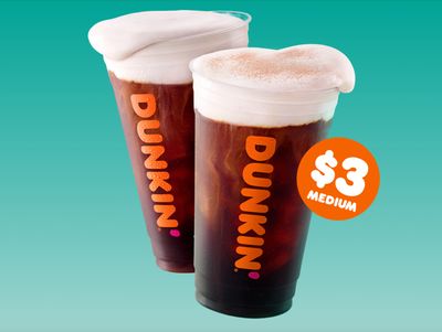 Dunkin' Donuts Debuts their New Cold Brew with Sweet Cold Foam