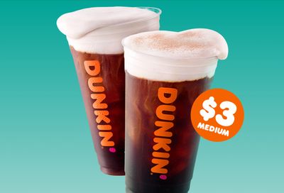 Dunkin' Donuts Debuts their New Cold Brew with Sweet Cold Foam