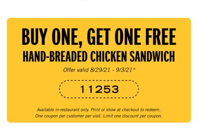 Carl’s Jr. has Sent Out a New Buy 1 Get 1 Free Hand-breaded Chicken Sandwich Coupon through their Email Club