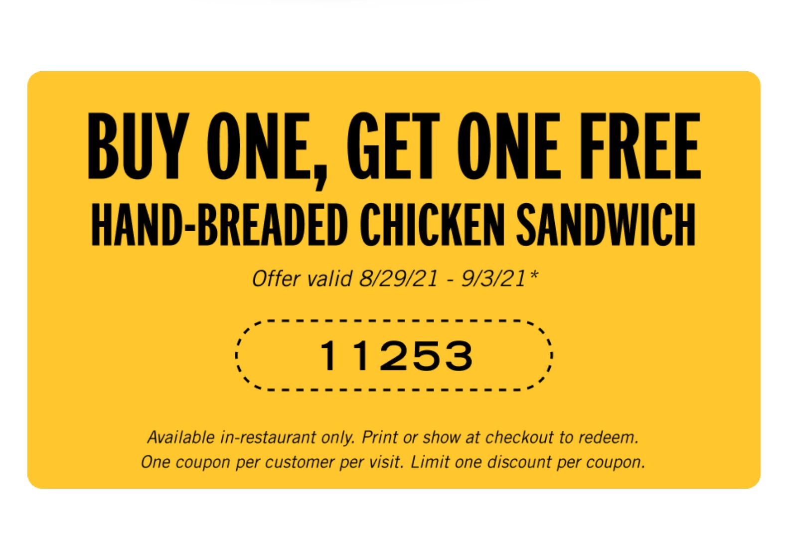 Carl’s Jr. has Sent Out a New Buy 1 Get 1 Free Hand-breaded Chicken Sandwich Coupon through their Email Club Carl’s Jr. has Sent Out a New Buy 1 Get 1 Free Hand-breaded Chicken Sandwich Coupon through their Email Club