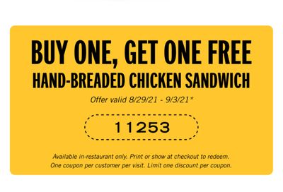 Carl’s Jr. has Sent Out a New Buy 1 Get 1 Free Hand-breaded Chicken Sandwich Coupon through their Email Club