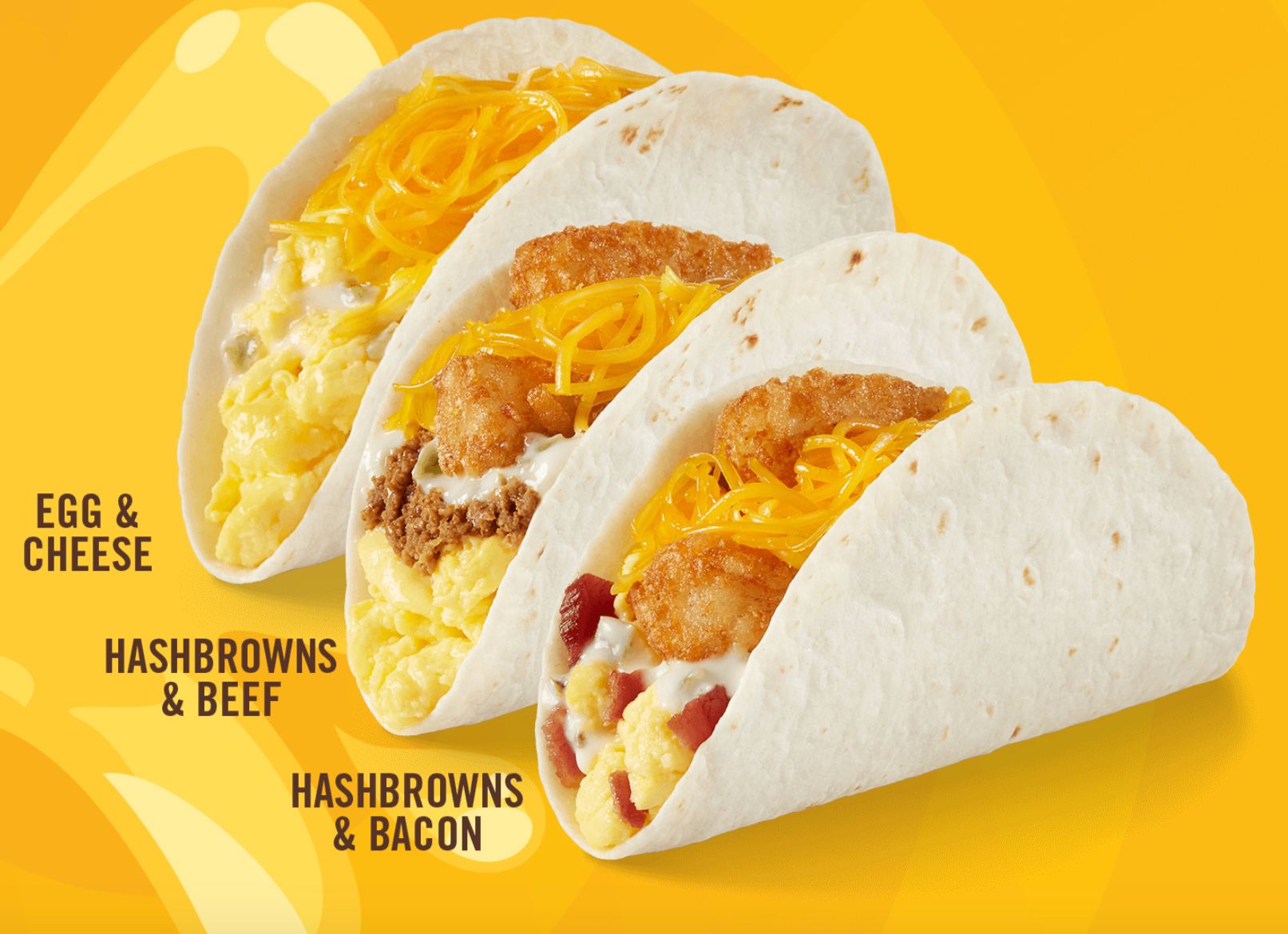Del Taco Launches 3 New Double Cheese Breakfast Tacos