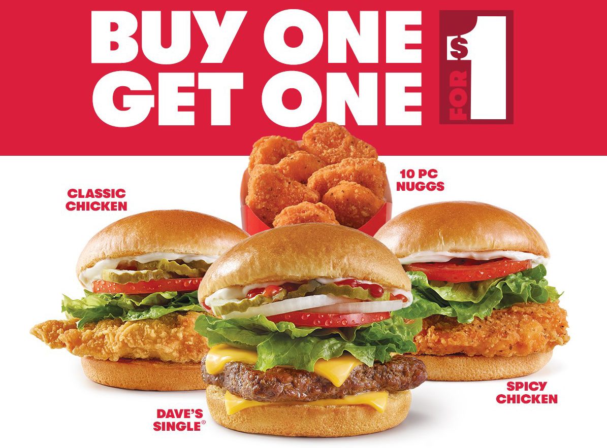 Wendy’s Expands Popular Buy 1 Get 1 for $1 Menu to Include Chicken Sandwiches and Nuggs