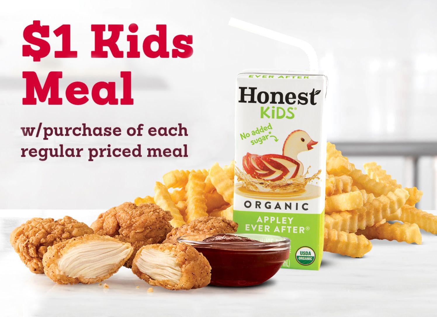Get 1 Kids Meal for $1 When You Buy 1 Regularly Priced Meal at Arby’s for a Limited Time Only