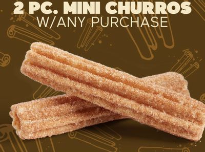 Get a Free 2 Piece Order of Mini Churros with Any In-app Purchase for Del Yeah! Rewards Members