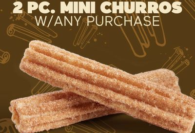 Get a Free 2 Piece Order of Mini Churros with Any In-app Purchase for Del Yeah! Rewards Members