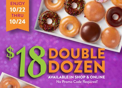 Krispy Kreme Offers Rewards Members an $18 Double Dozen Doughnuts this Weekend