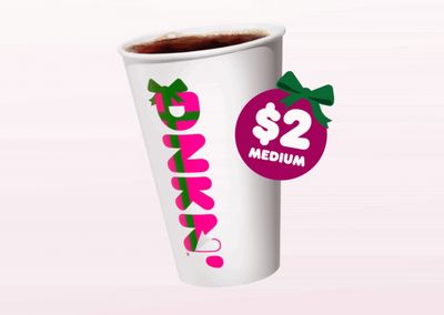 Get a Medium 2021 Holiday Blend Coffee for $2 at Dunkin’ Donuts Through to November 30 