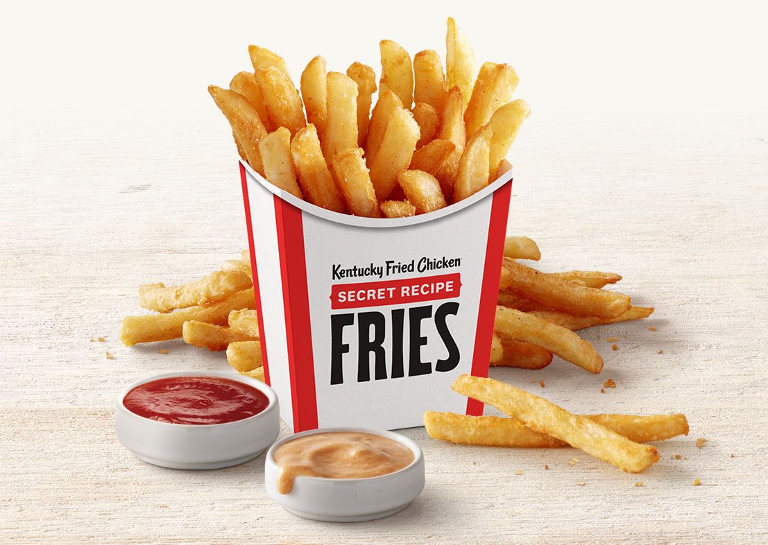 Get a Free Large Order of Fries When You Newly Download the KFC App and Make a $5 Purchase In-app or Online Get a Free Large Order of Fries When You Newly Download the KFC App and Make a $5 Purchase In-app or Online